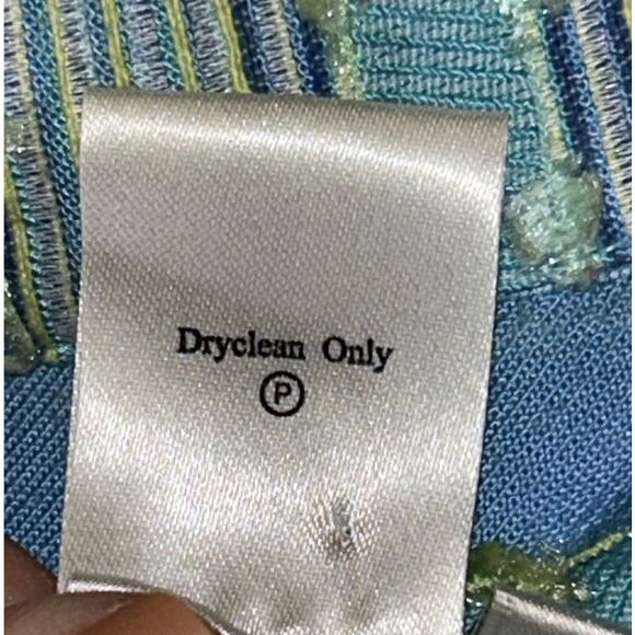 Coldwater Creek Button Front Unlined Blue & Yellow Striped Jacket XL - Picture 9 of 9